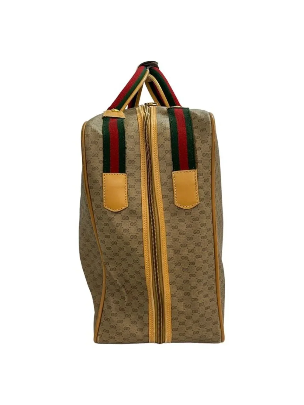 Gucci Boston Bag Vintage Micro GG Sherry Brown Light Multi Leather